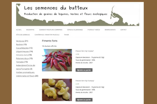 Les Semences Du Batteux sells organic sees from Quebec
