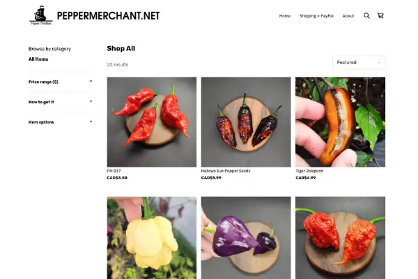 Pepper Merchant is a great online store to buy hot pepper seeds