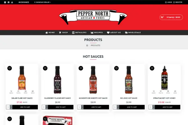 Pepper North sells hot sauces as well as hot pepper seeds so you can grow your own.