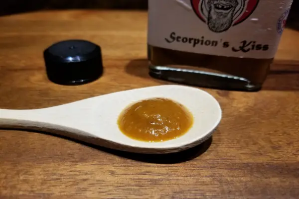 The texture of Scorpion Kiss on a spoon