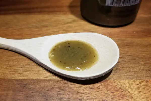 Jalapeno Hot Sauce from Smoke Show on a spoon