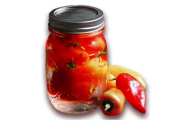 store hot peppers in a jar