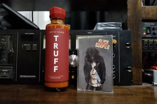 A bottle of Truff Hotter Sauce