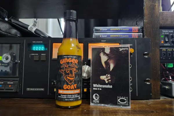 A bottle of The Original Goat by Ginger Goat Hot Sauce